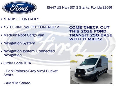 2026 Ford Transit-250 Base Medium Roof Cargo 101A