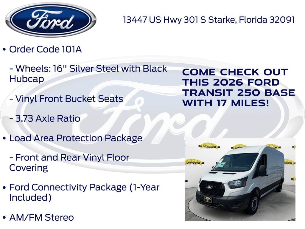 2026 Ford Transit-250 Base Medium Roof Cargo 101A