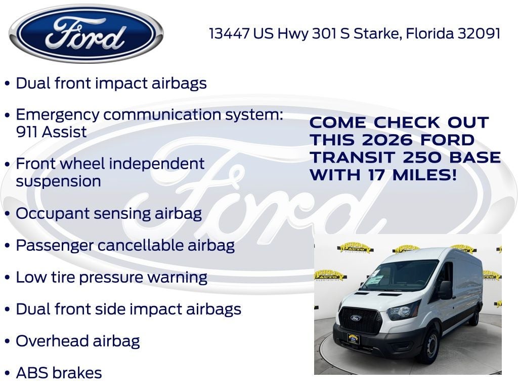 2026 Ford Transit-250 Base Medium Roof Cargo 101A