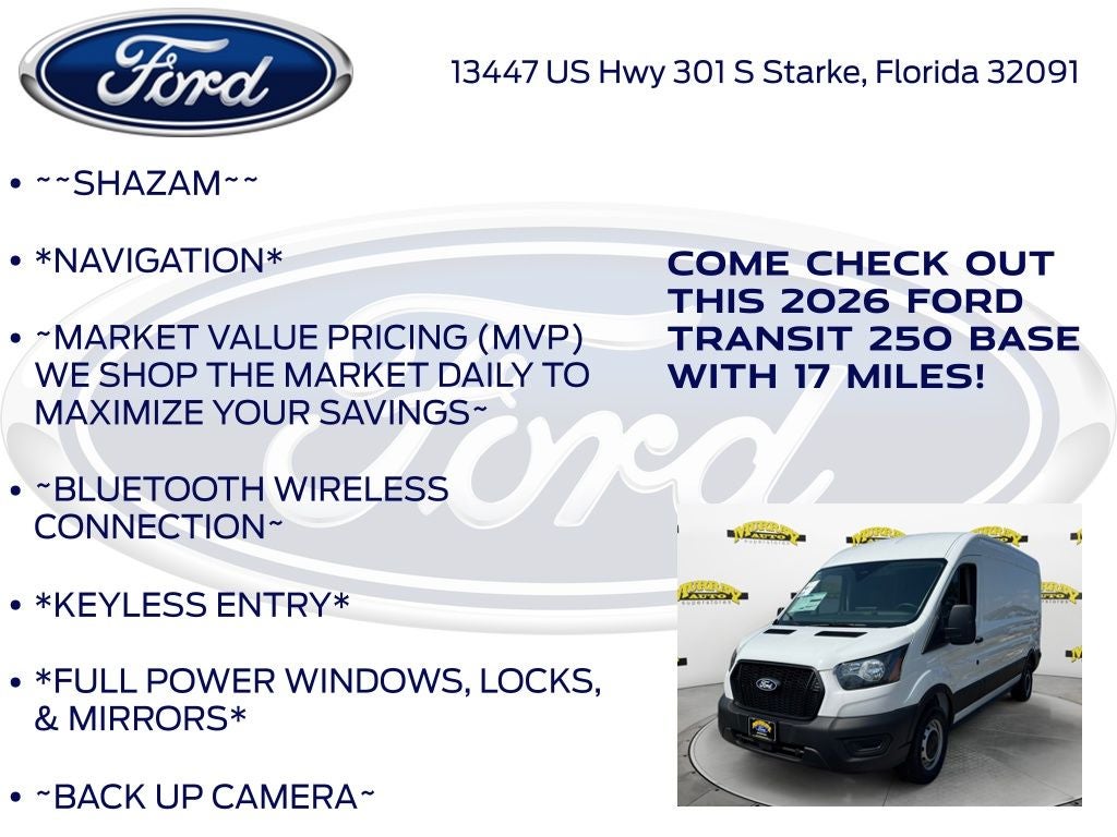 2026 Ford Transit-250 Base Medium Roof Cargo 101A