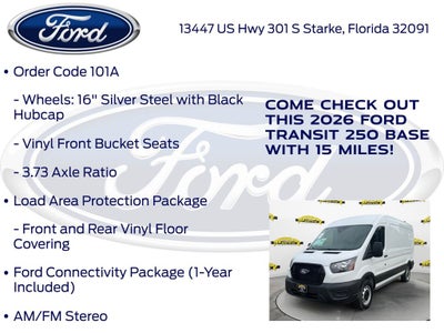 2026 Ford Transit-250 Base Medium Roof Cargo 101A