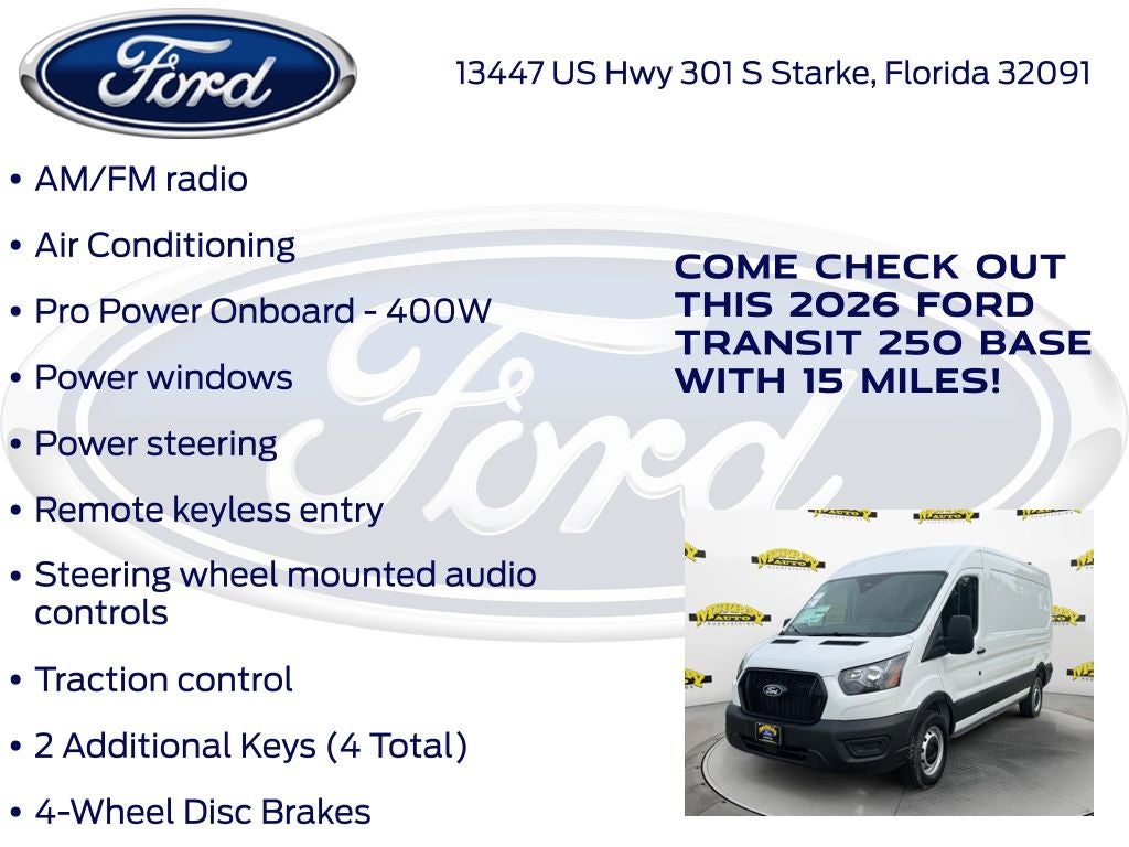 2026 Ford Transit-250 Base Medium Roof Cargo 101A