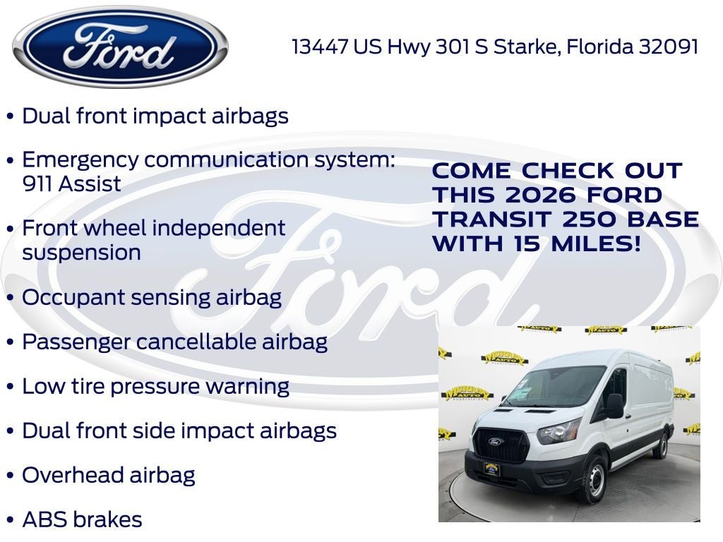 2026 Ford Transit-250 Base Medium Roof Cargo 101A