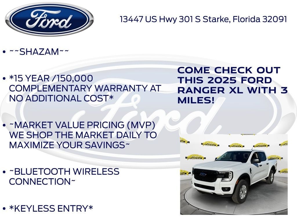 2025 Ford Ranger XL 100A