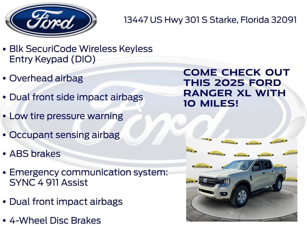 2025 Ford Ranger XL 100A