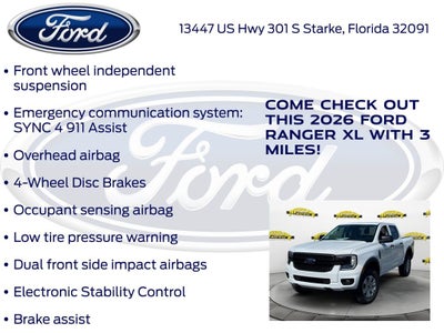 2026 Ford Ranger XL 100A