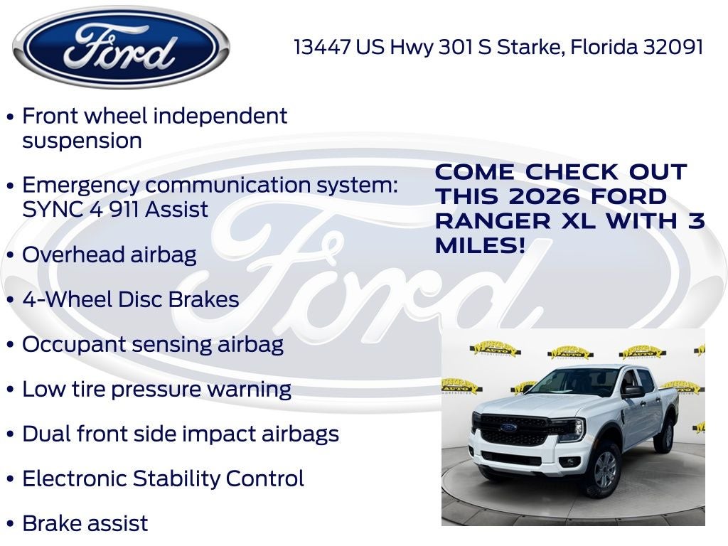 2026 Ford Ranger XL 100A