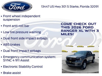 2026 Ford Ranger XL 100A