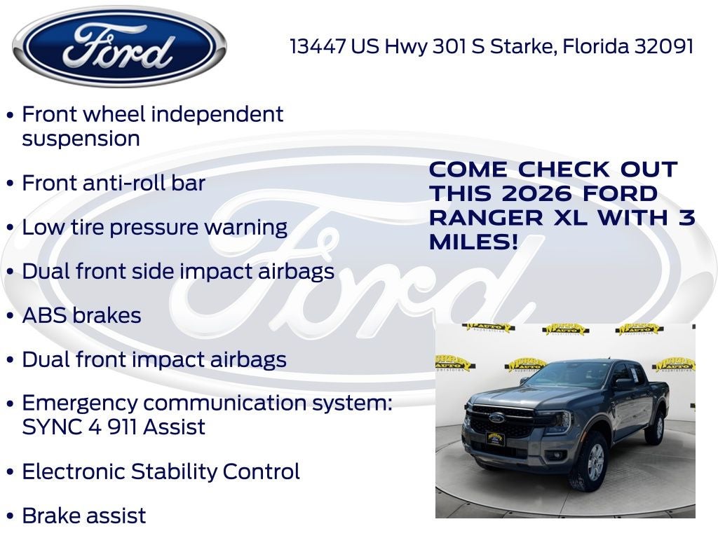 2026 Ford Ranger XL 100A