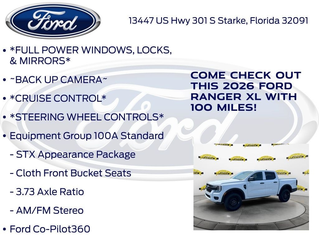 2026 Ford Ranger XL 100A
