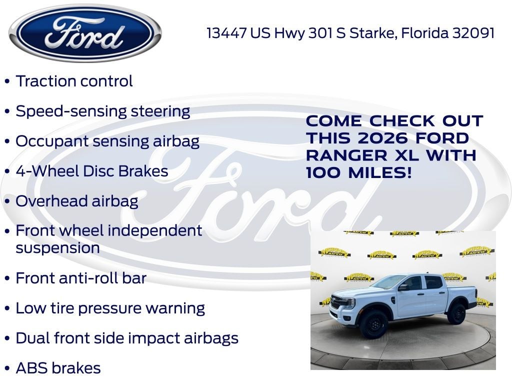 2026 Ford Ranger XL 100A