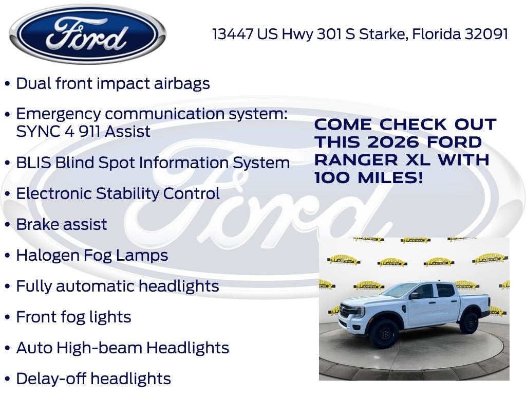 2026 Ford Ranger XL 100A