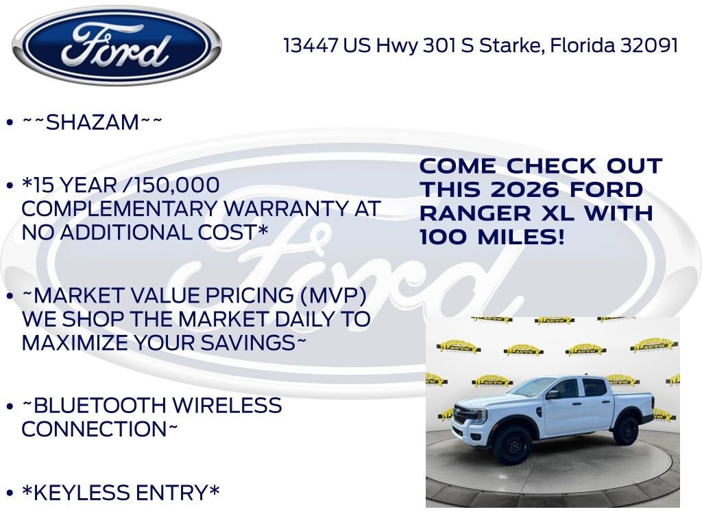 2026 Ford Ranger XL 100A