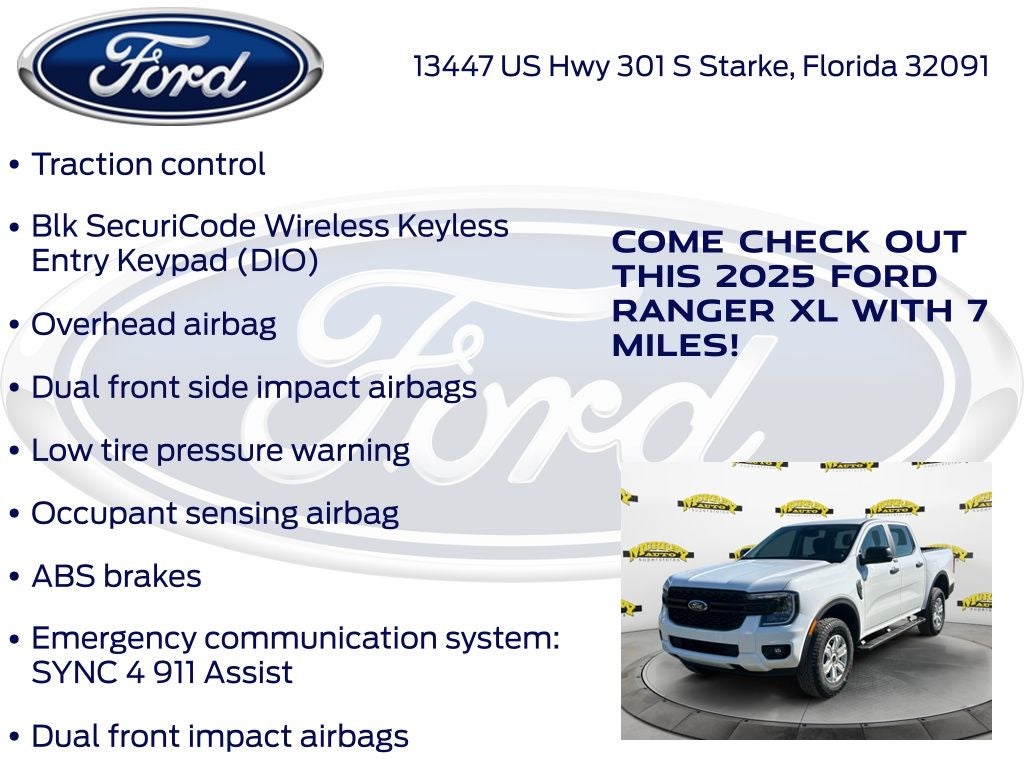 2025 Ford Ranger XL 100A