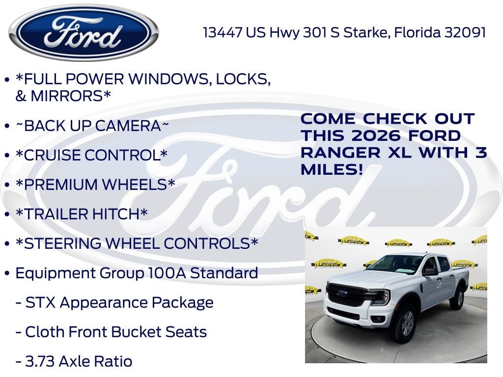 2026 Ford Ranger XL 100A