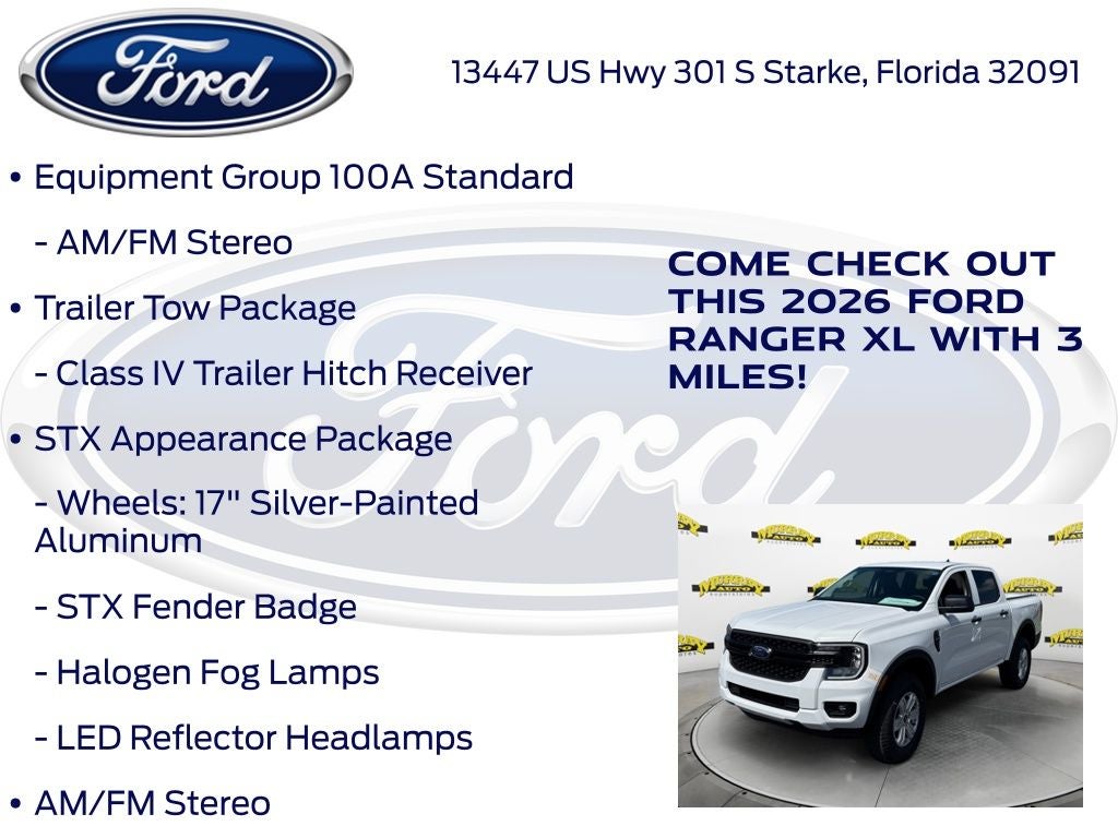 2026 Ford Ranger XL 100A