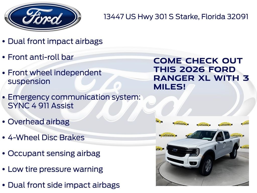 2026 Ford Ranger XL 100A