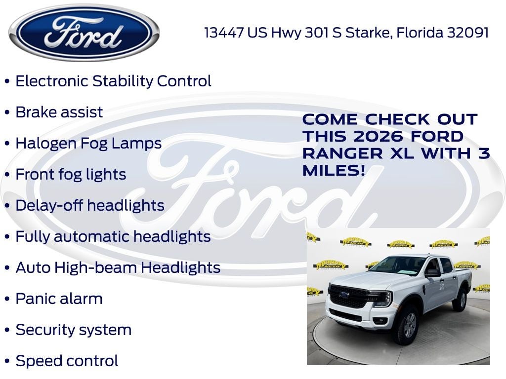 2026 Ford Ranger XL 100A