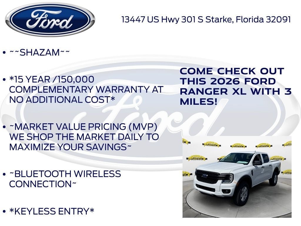 2026 Ford Ranger XL 100A