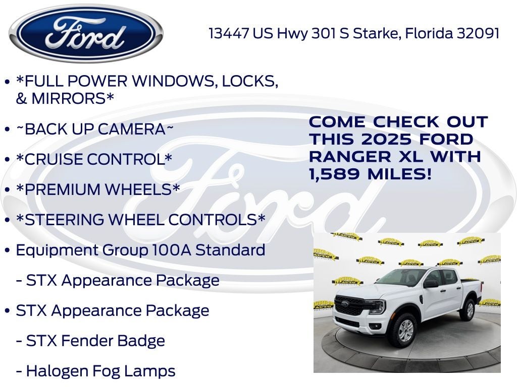 2025 Ford Ranger XL 100A
