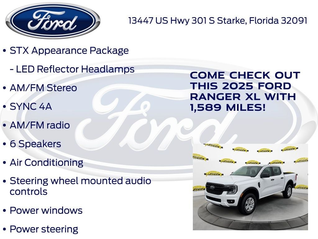 2025 Ford Ranger XL 100A