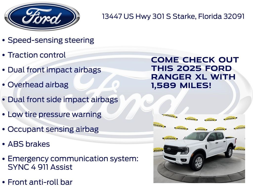 2025 Ford Ranger XL 100A