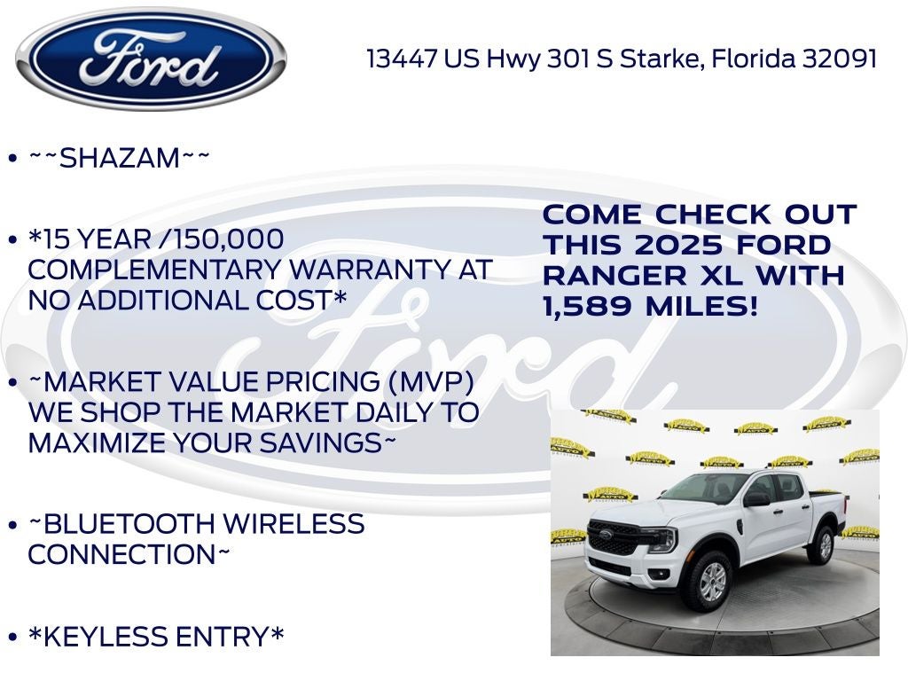 2025 Ford Ranger XL 100A