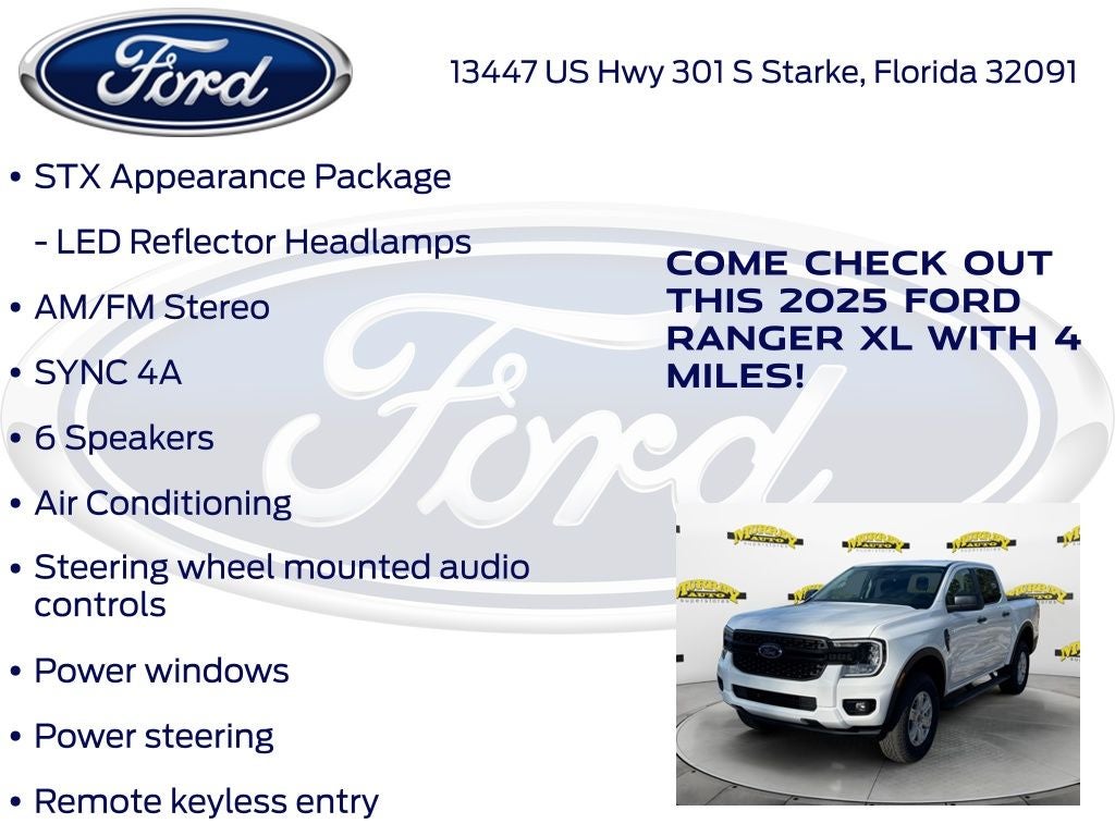 2025 Ford Ranger XL 100A