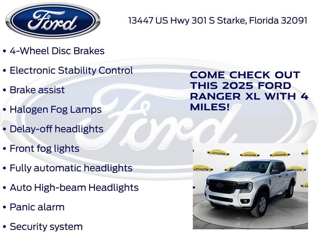 2025 Ford Ranger XL 100A
