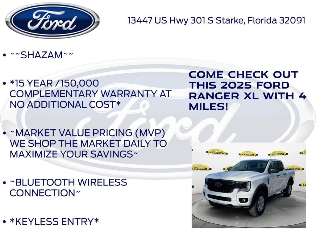 2025 Ford Ranger XL 100A