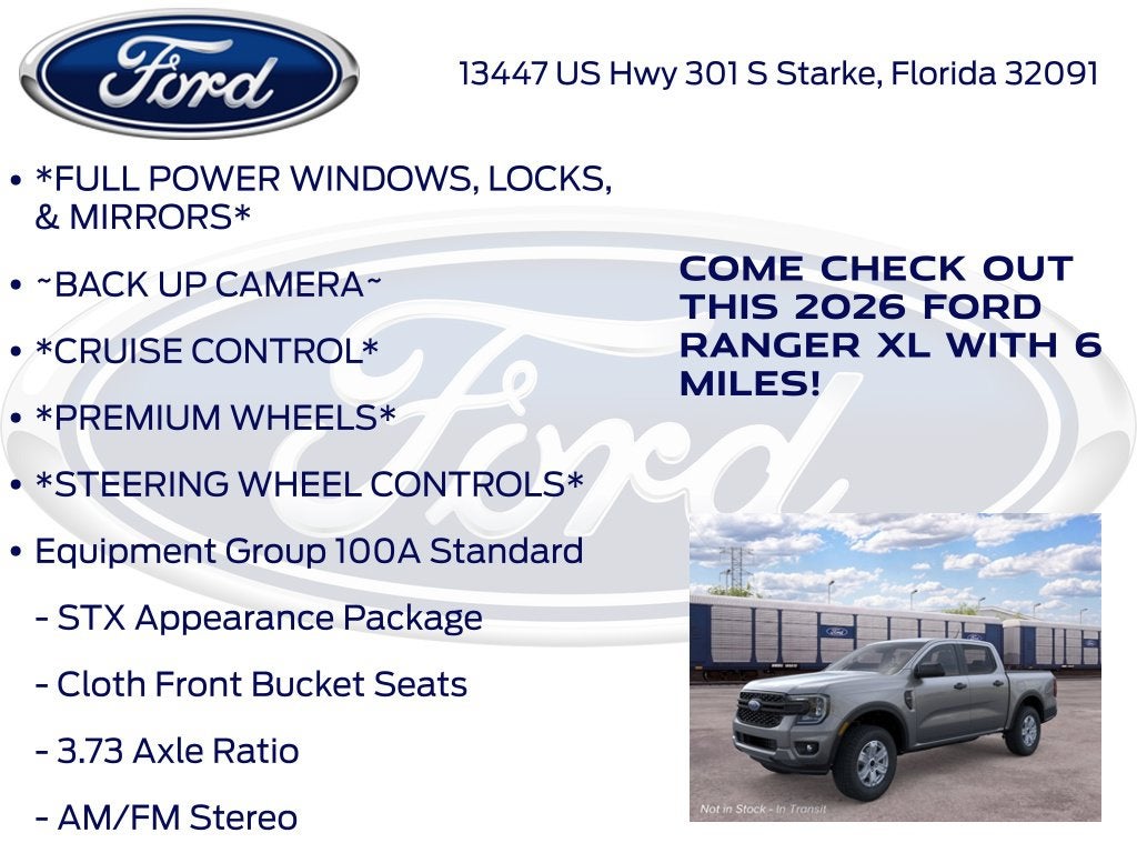 2026 Ford Ranger XL 100A