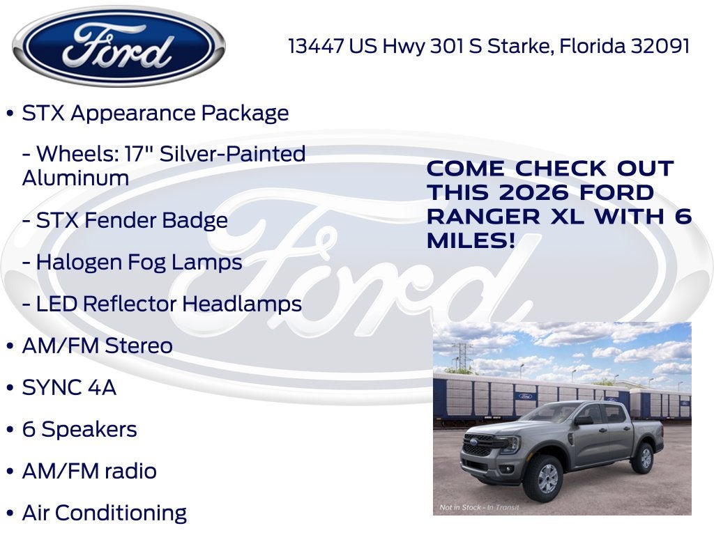 2026 Ford Ranger XL 100A