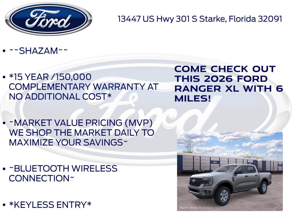 2026 Ford Ranger XL 100A