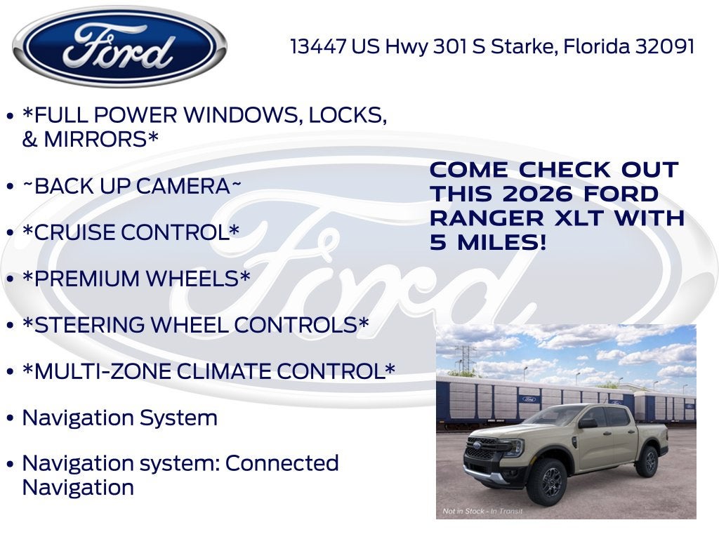 2026 Ford Ranger XLT InTransit