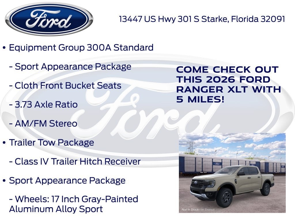 2026 Ford Ranger XLT InTransit