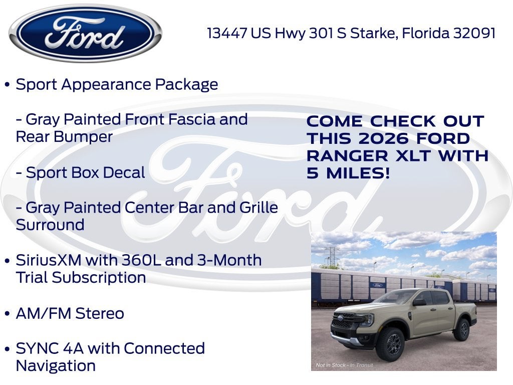 2026 Ford Ranger XLT InTransit