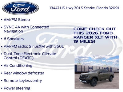 2026 Ford Ranger XLT 301A