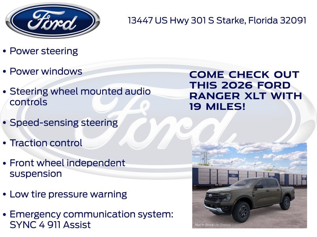2026 Ford Ranger XLT 301A