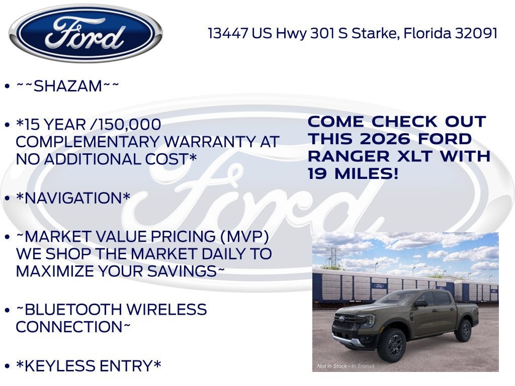 2026 Ford Ranger XLT 301A