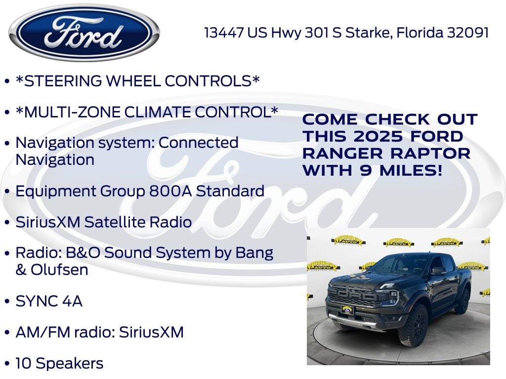 2025 Ford Ranger Raptor 800A