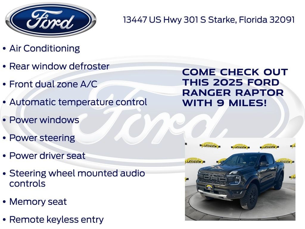 2025 Ford Ranger Raptor 800A