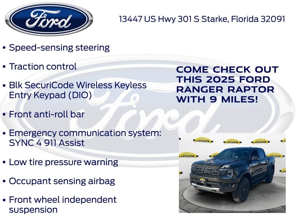 2025 Ford Ranger Raptor 800A