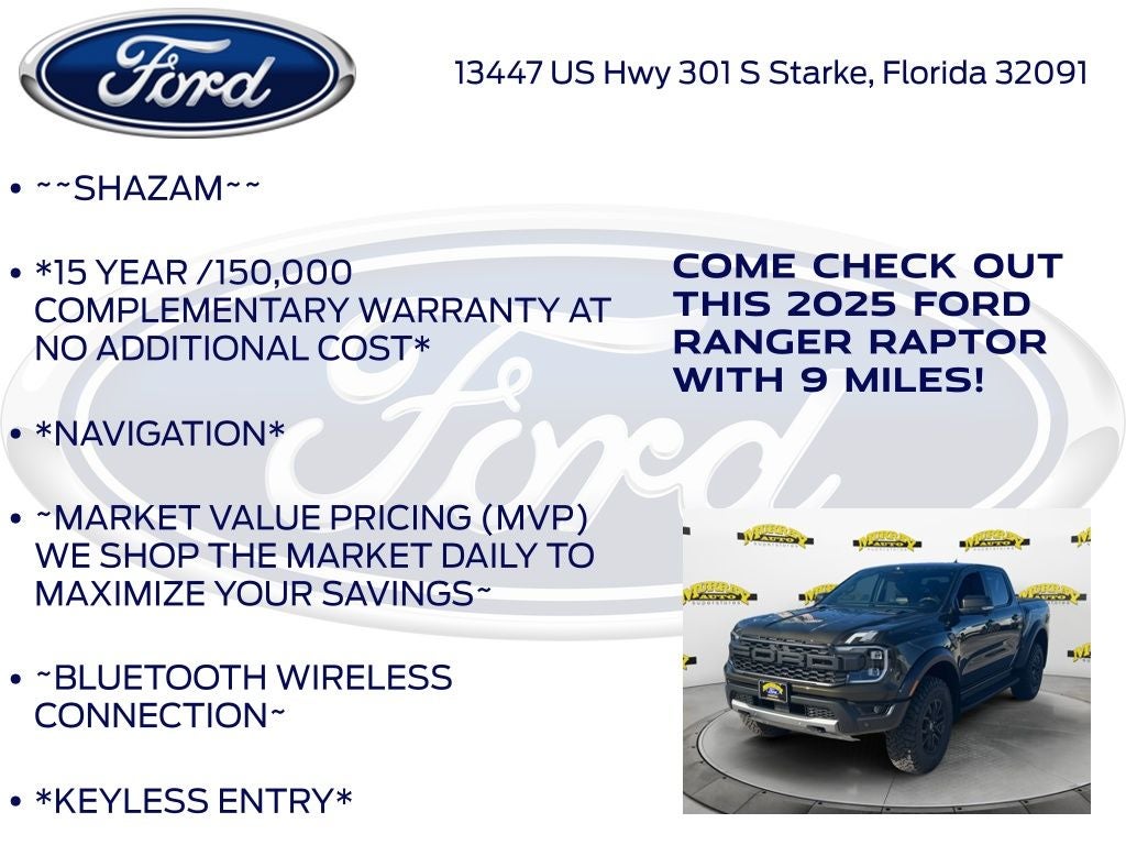 2025 Ford Ranger Raptor 800A