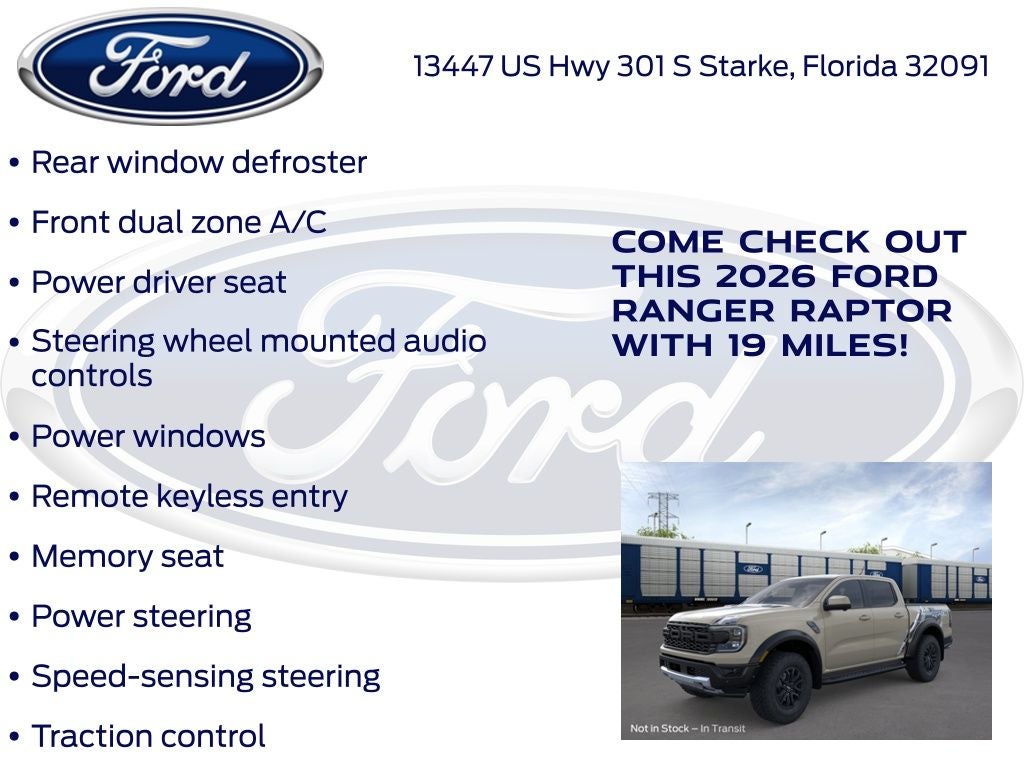 2026 Ford Ranger Raptor 800A
