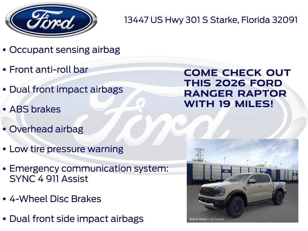 2026 Ford Ranger Raptor 800A