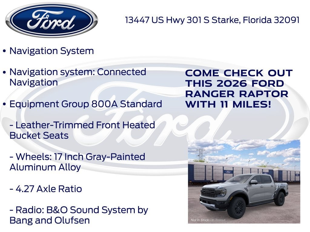 2026 Ford Ranger Raptor InTransit