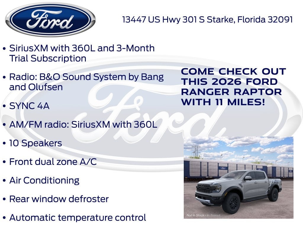 2026 Ford Ranger Raptor InTransit