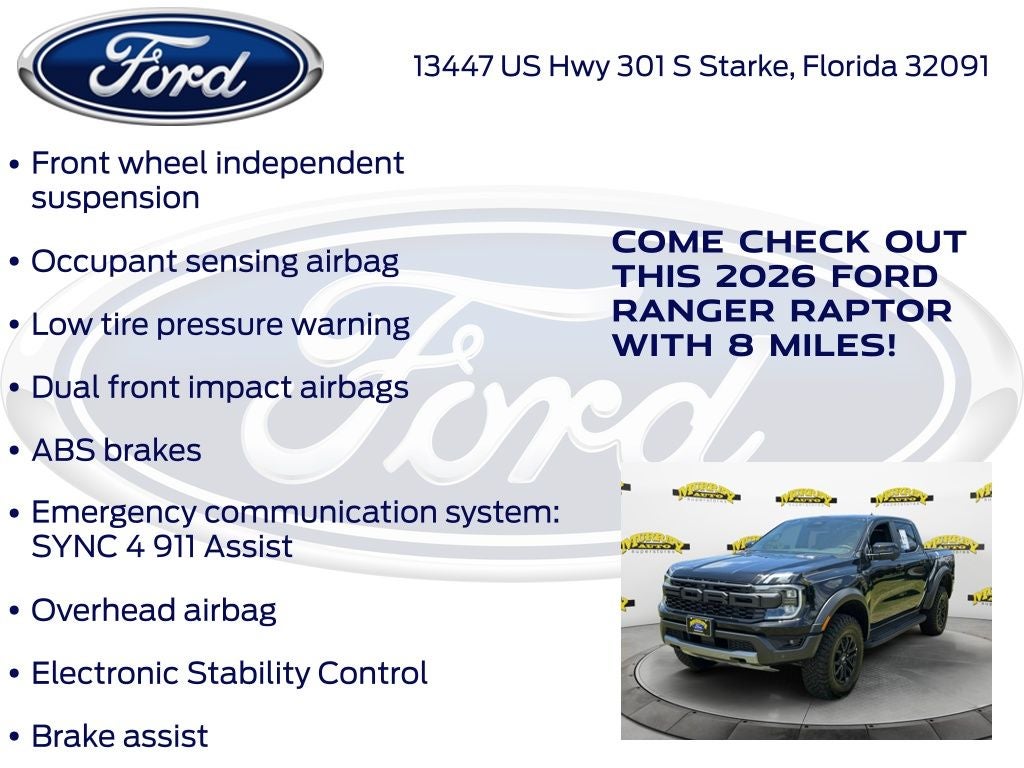 2026 Ford Ranger Raptor 800A