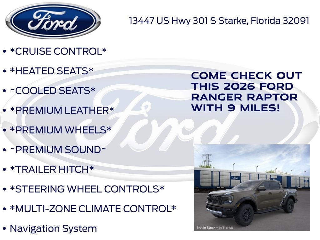 2026 Ford Ranger Raptor 800A