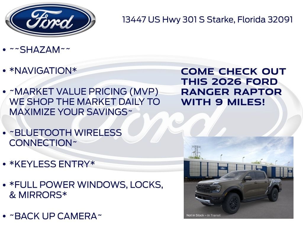 2026 Ford Ranger Raptor 800A